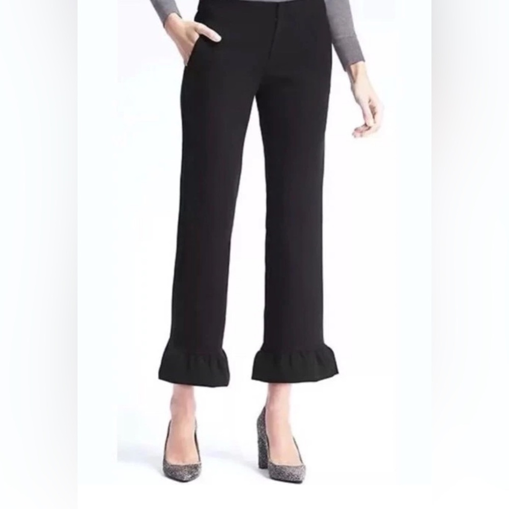 Banana republic pants sz 0 trousers cropped worn twice flare